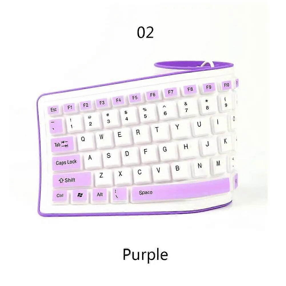 Foldable Silicone Wire-control Keyboard Usb Flexible Waterproof Slim Keyboard Universal Silent Roll Up Keypad For PC Laptop