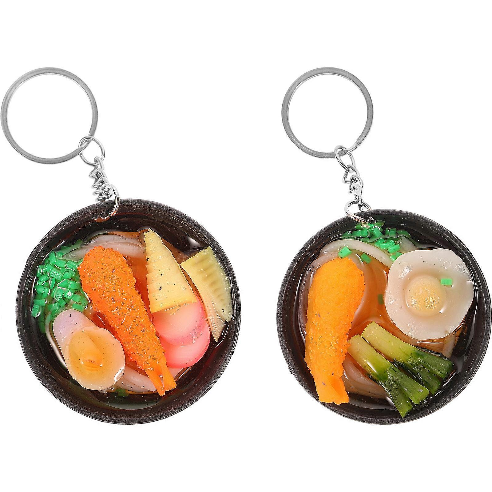 2pcs Simulation Food Keychain Pendentif Lovely Mini Delicious Food Keychains
