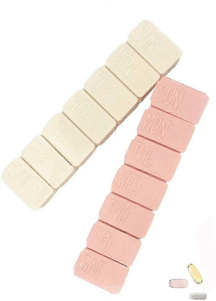 2pack Hap Organizatörü, ekstra Büyük 7 Gün Hap Vakaları Seyahat Günlük Hap Kutusu Fis için