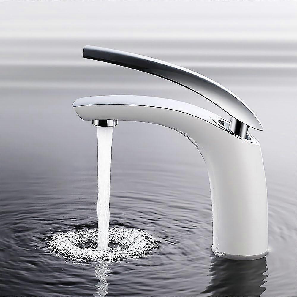 White Basin Mixer - Removable foamer faucet for washbasins