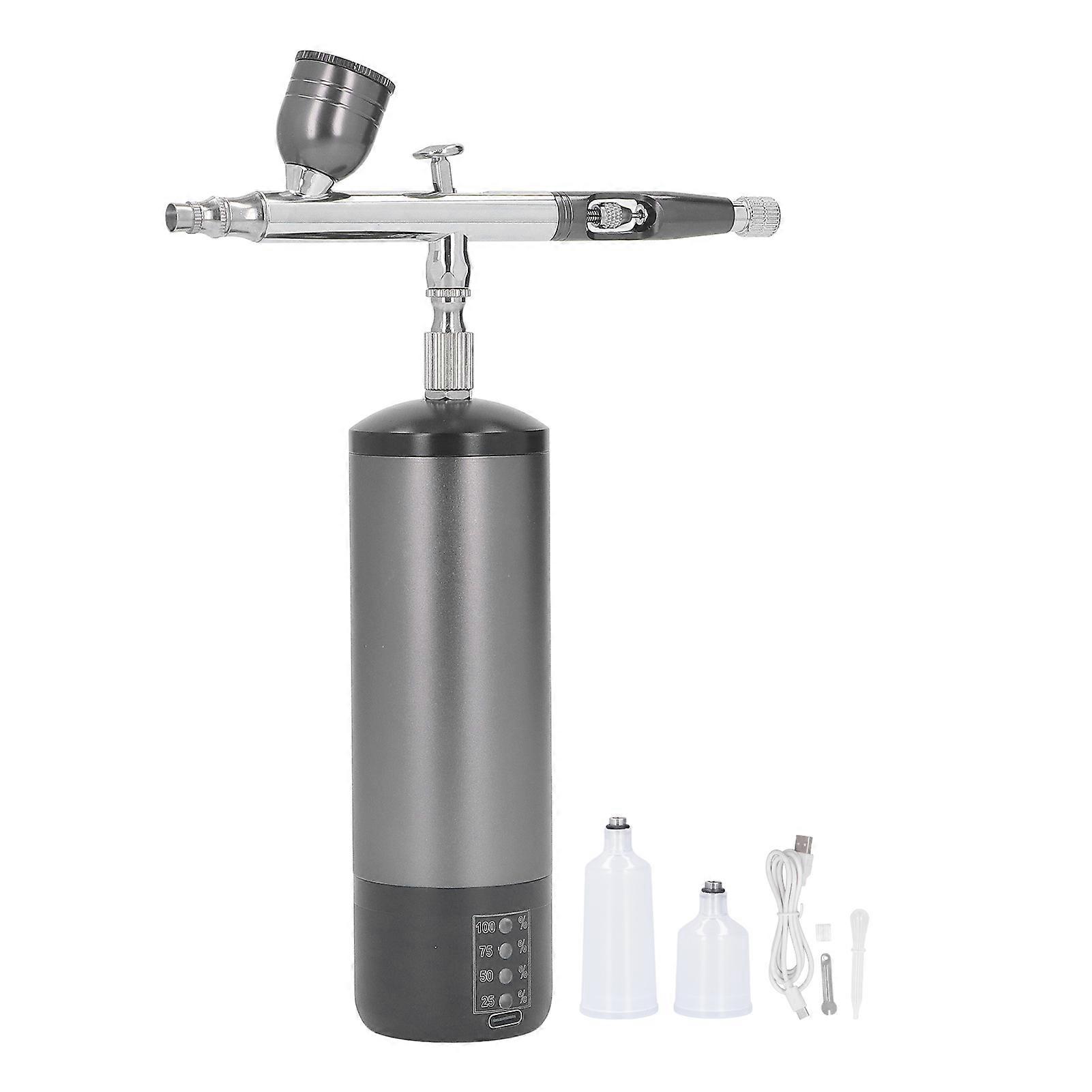 Airbrush Auto Start Stop Handheld Rechargeable Cordless Air Compressor Spray Pen with 3 Paint Cup