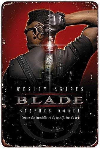 ブリキの看板ブレード映画ポスターウェズリースナイプスビンテージ複製金属看板8 x 12