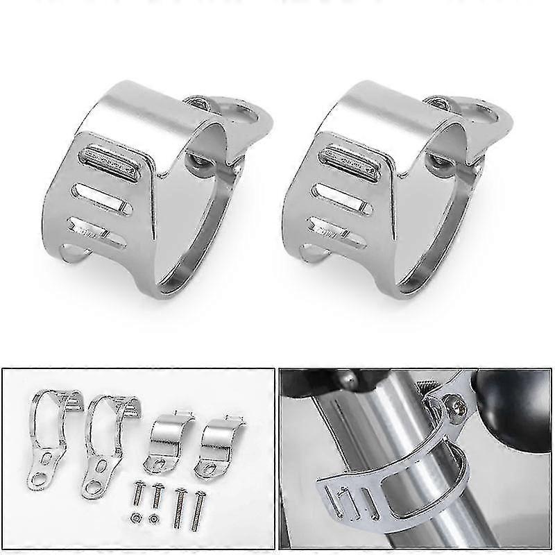 Motorcycle 35-51mm Metal Front Fork Mount Clamp Turn Signal Light Black Silver Mount Bracket Holder For Cafe Racer Sport Bikes