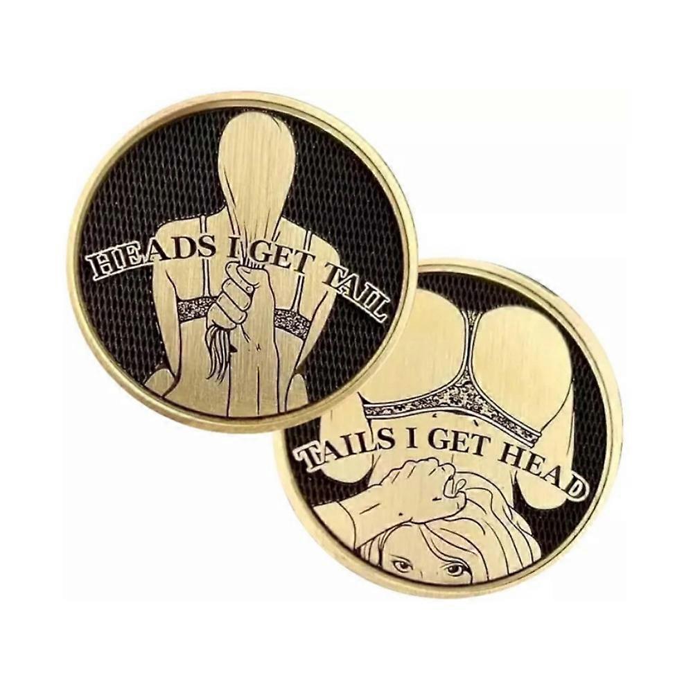 Pile Ou Face Coquin – Pièce Double Face Funny Heads And Tails – Cadeau Farce Pour Adultes, Saint-Valentin, Soirée En Couple