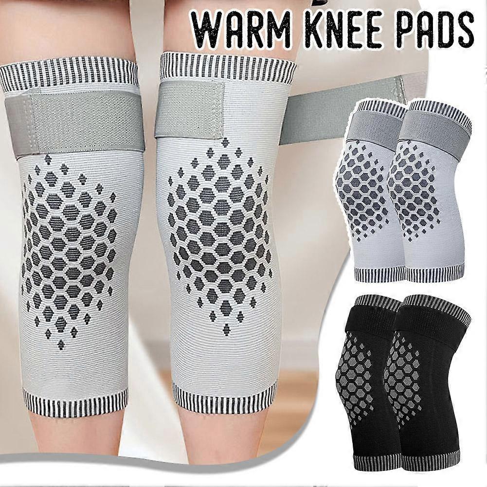 Short straps gray basic style (B) M$ graphene knee pads warm nylon knee pads breathable leg guards