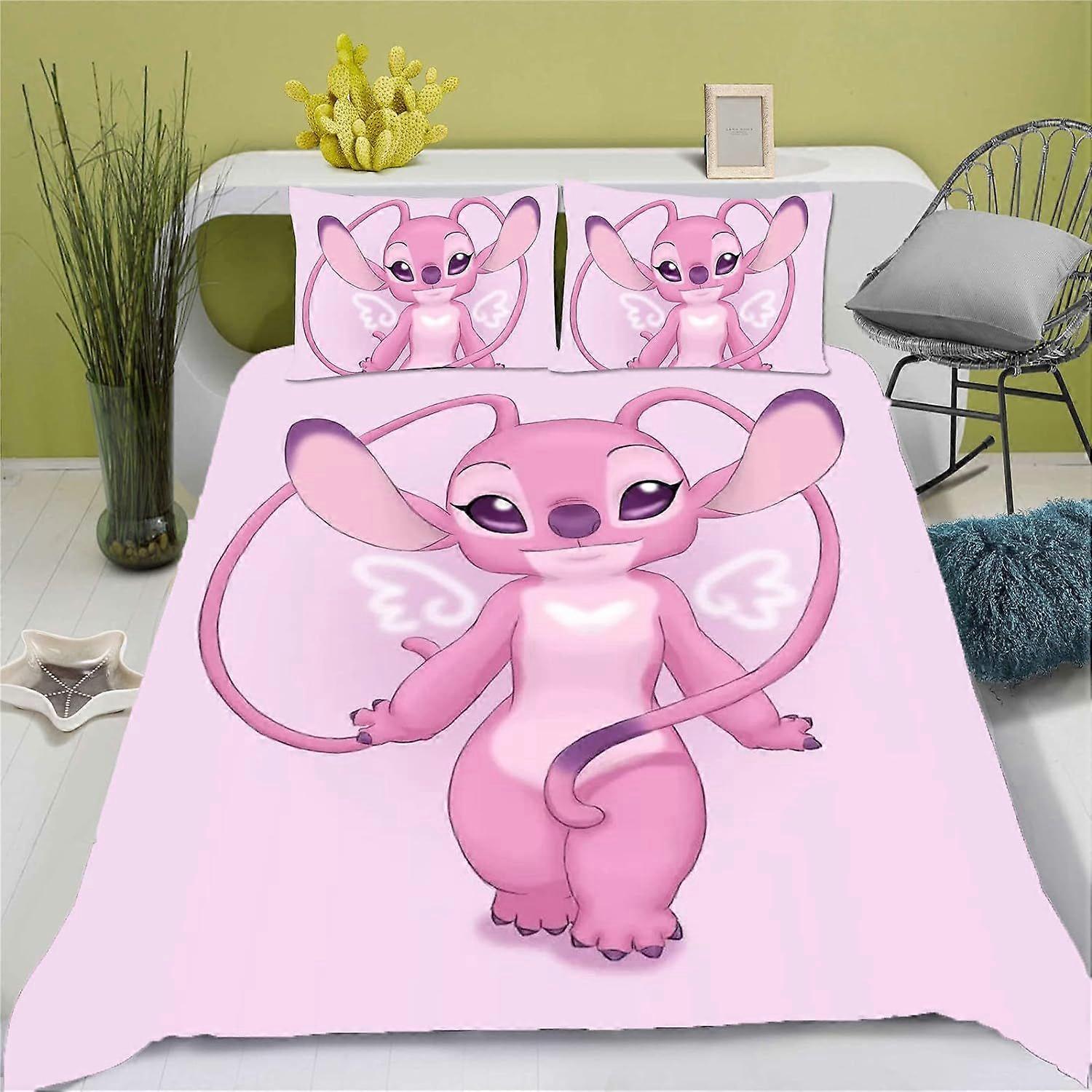 Lilo & Stitch Children's Bedding Set D Cartoon Design Multicolor
