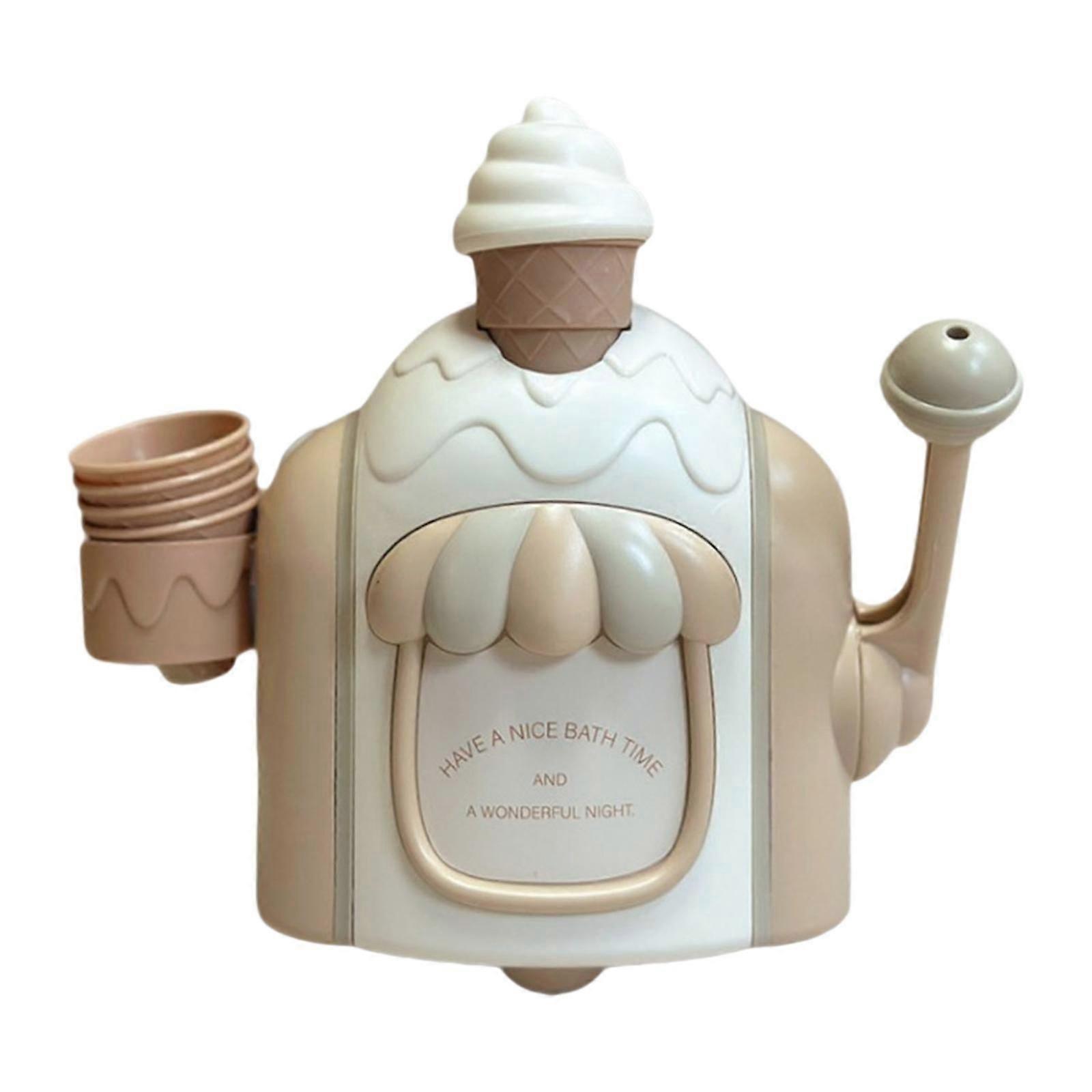 Bärbar badleksak med glassskum för 3-5 år, pojkar och flickor, gul