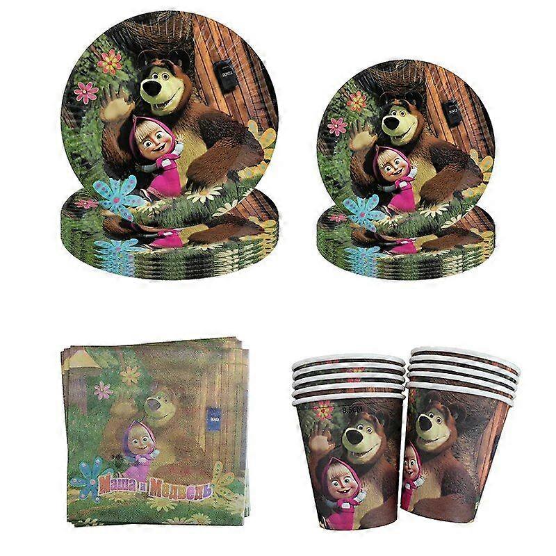 Masha and The Bear Tableware Party Cups x8 Child Pink main image 0