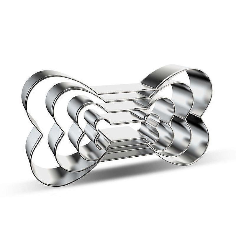 4Pcs/Set Dog Bone Shaped Biscuit Cake Cookie Cutter Mold Mould