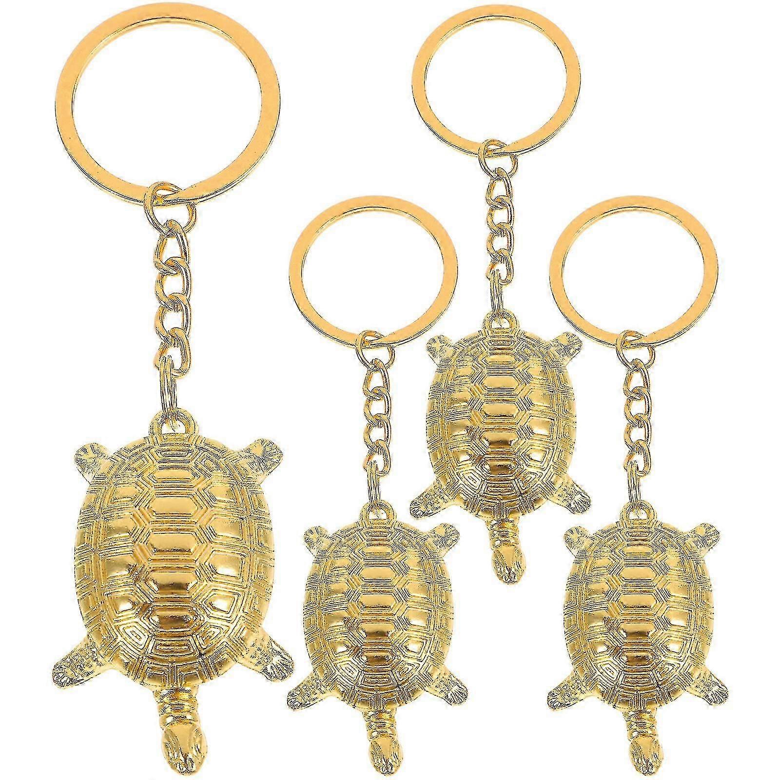 4pcs Key Chain Bag Turtle Decor Backpack Key Chain Bag Pendant Decorative Key Ring Supply