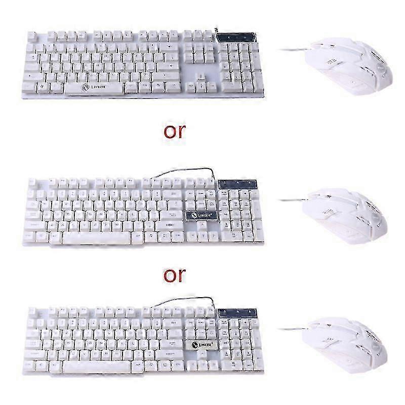 Led Light Gaming Mechanical Feel Keyboard And Wired Mouse Combo Set For Computer Pc
