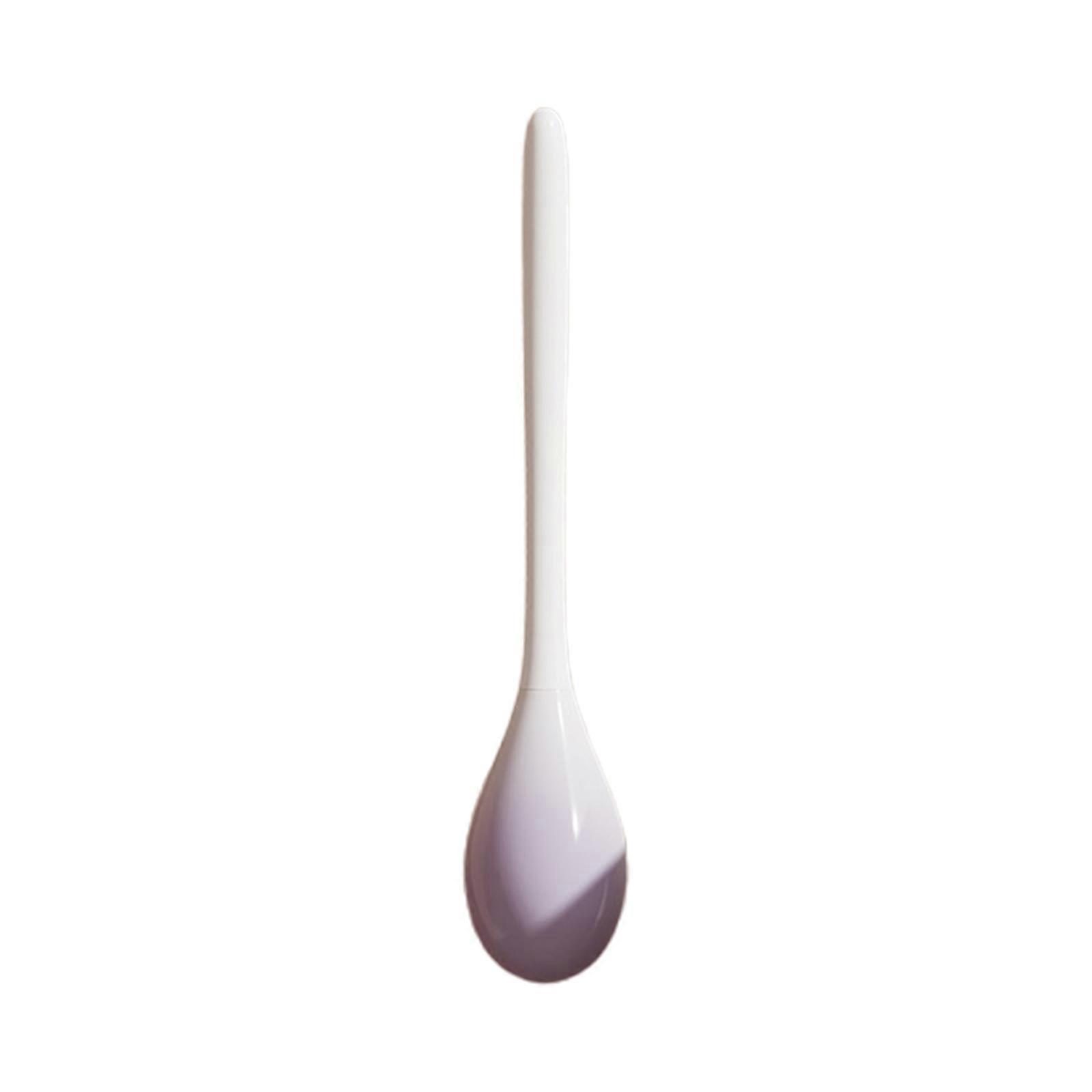 Self-opening and Closing Toilet Brush Hygienic Soft Bristles Long Reach Handle for Beginner Starter Bathroom Dormitory gradient purple