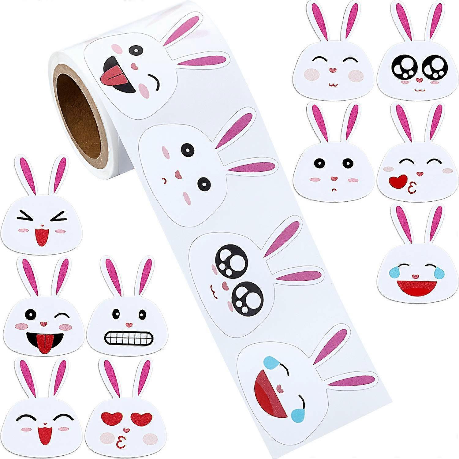 100 Pcs Cute Stickers for Easter Baskets 1.5 Inch Egg Fillers