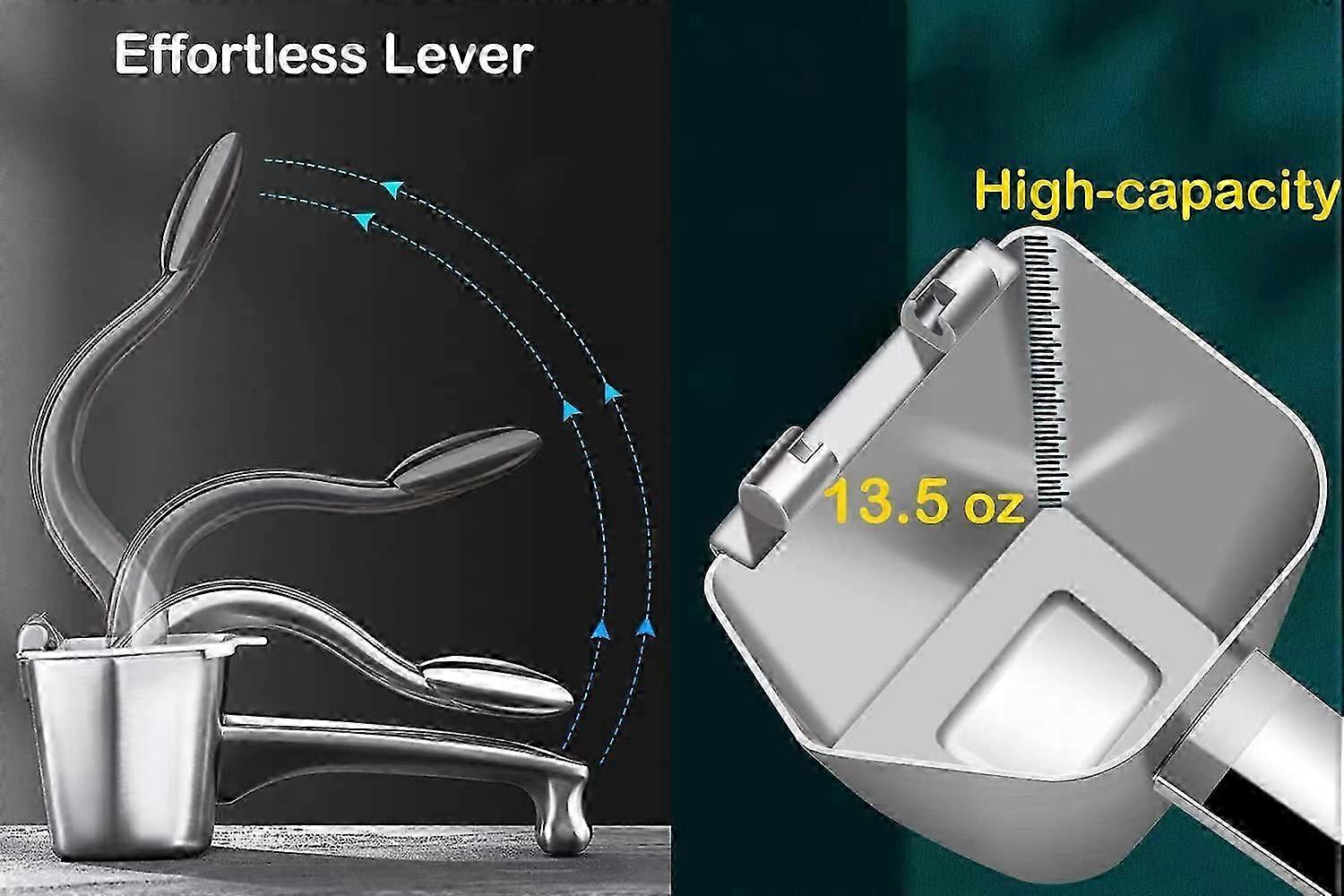 Real Stainless Steel Lemon Squeezer Citrus Juicer Hand Press Heavy Duty Manual Squeeze Juice Extractor Maker Orange Lime Grapefruit Presser - Bonus 50