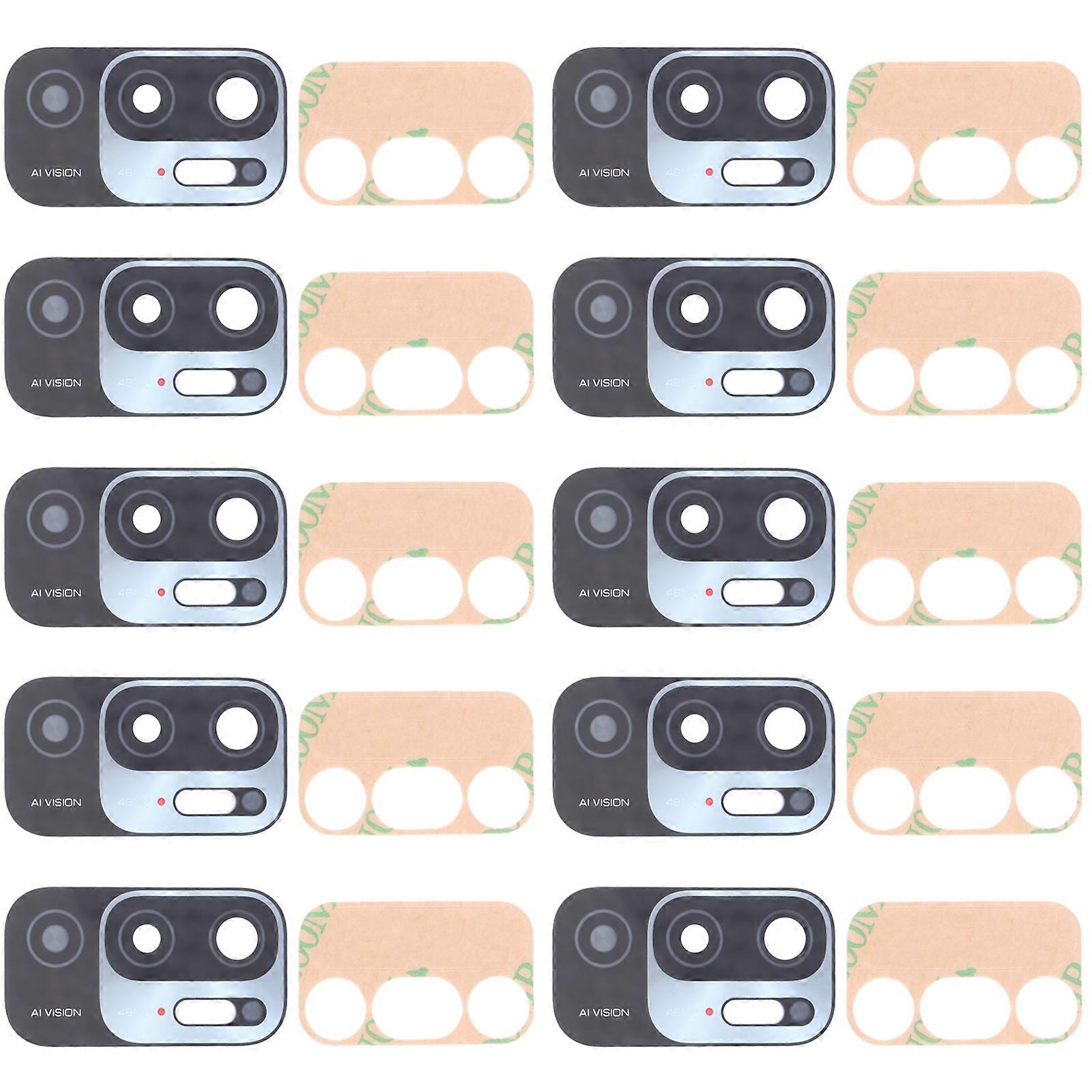 10 PCS Back Camera Lens for Xiaomi Redmi Note 10 5G