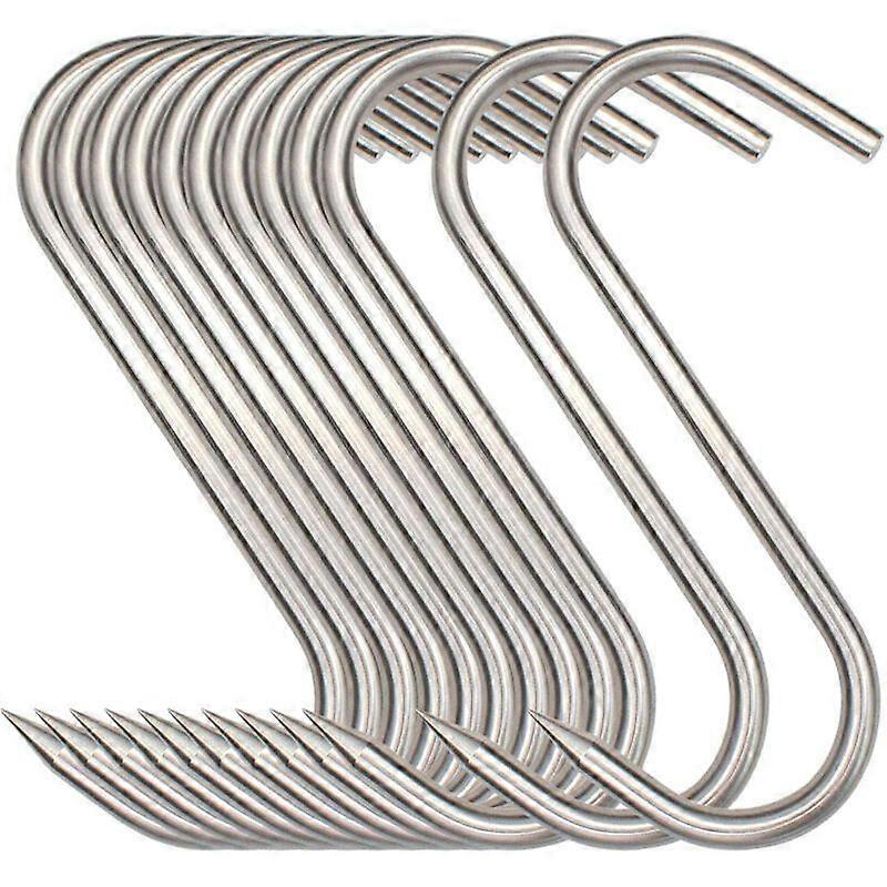 Meat Hooks, Butcher Hooks, Smoking Meat Processing Hooks, Kitchen S-Shaped Hook for Hanging Chicken, Pork, Beef, Mutton, Hunting Smoking Ribs, Drying 