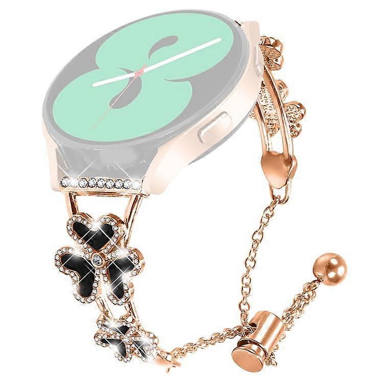 Compatible For GarminMove 3 / Vivomove 3 Watch Strap Replacement Metal Band Heart Clover Decor
