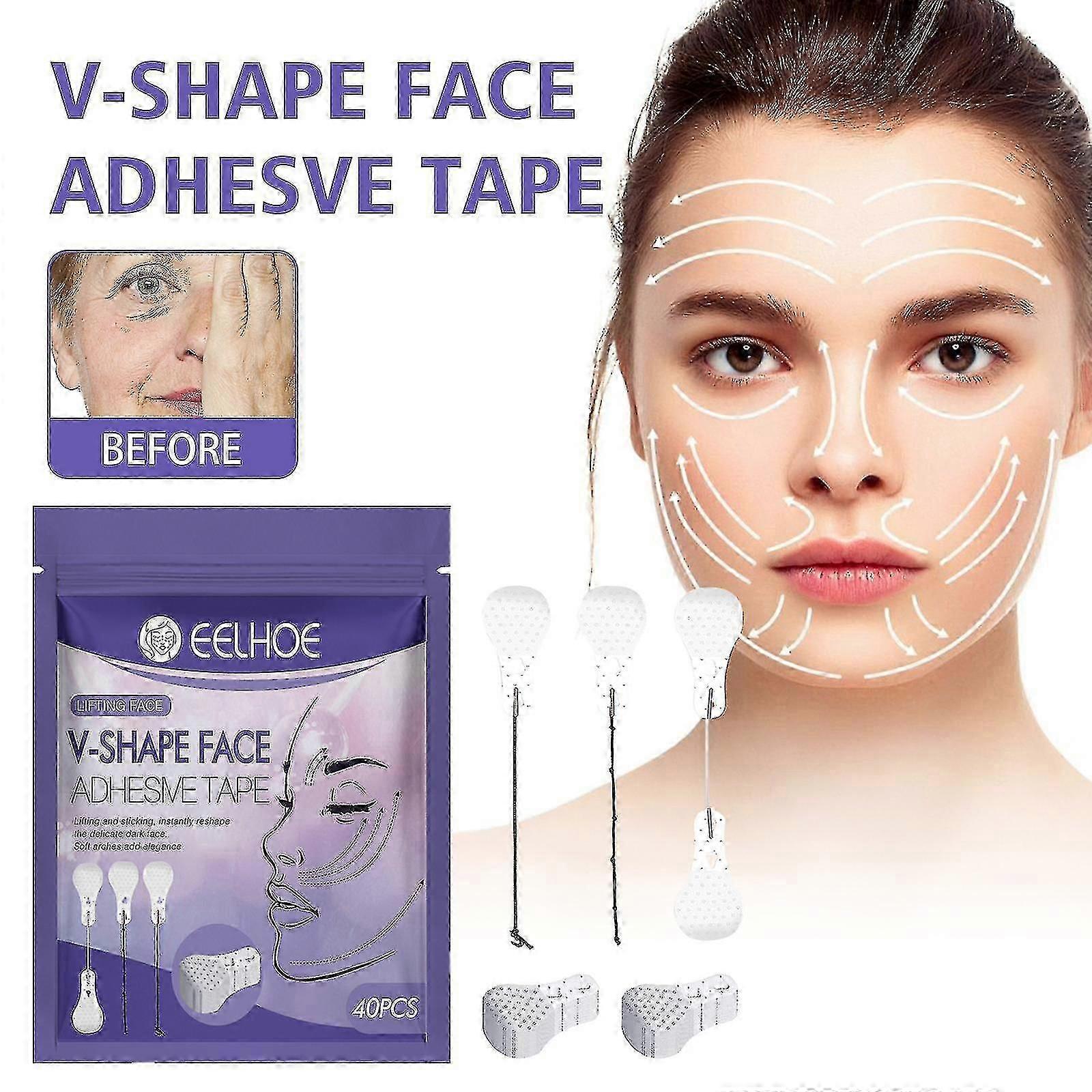 1pc V-shaped Face-lifting Stickers, Face Lifting, Firming, Tightening The Chin, Diluting Fine Lines And Shaping V-shaped