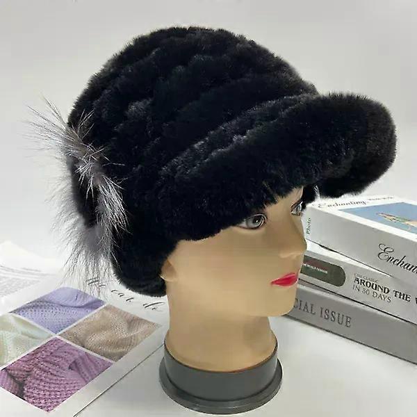 Raglaido Cap Pălării Pentru Femei Iarnă Floral Real Rexhat Căciuli Elastice Cald Modă Doamnelor Pălărie De Zăpadă Lq11205