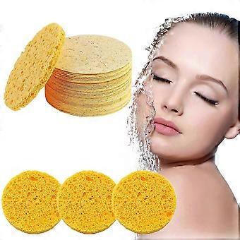 L'estate ho girato Pretty 30pc Curcuma Pulizia Pastiglie Viso Spugne Facciali Compresse Naturali Esfoliante Spugna Detergente Pulizia Viso Per Exfol