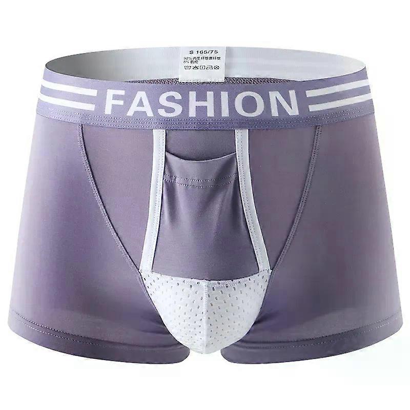 מודאלי גברים תחתונים מכנסי בוקסר טיפול נפרד בשק האשכים פונקציית קפסולה נוער סקסי אופנתי תחתונים מכנסי בוקסר גברים תחתונים