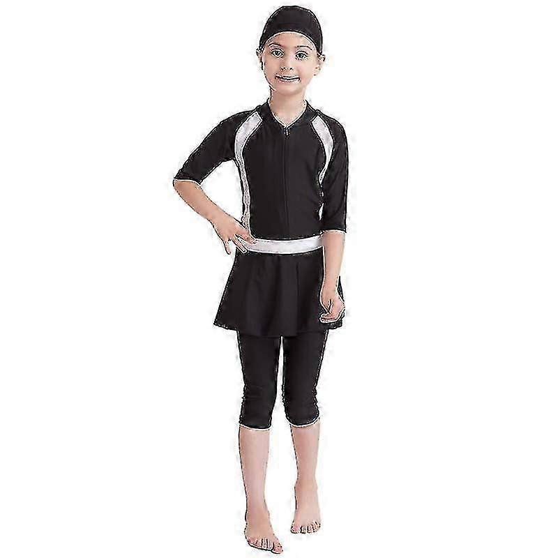 Filles Enfants Musulmans Maillots de bain Islamiques Peau Douce Burkini Maillots de bain Vêtements de plage