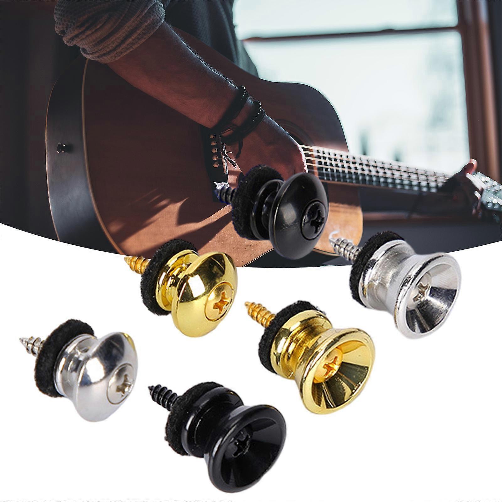 2Pcs Guitar Strap Buttons Locks Guitar Straplocks Strap Retainer Pegs Guitar Straps Lock Straps Button Replacement Sets Laksa 14X8.5