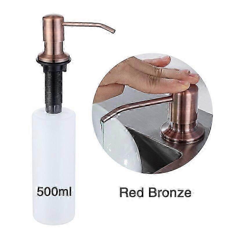 500 ml flydende sæbedispenser køkkenvask modlotion sæbedispensere manuelt tryk på badeværelsestilbehør gunmetal