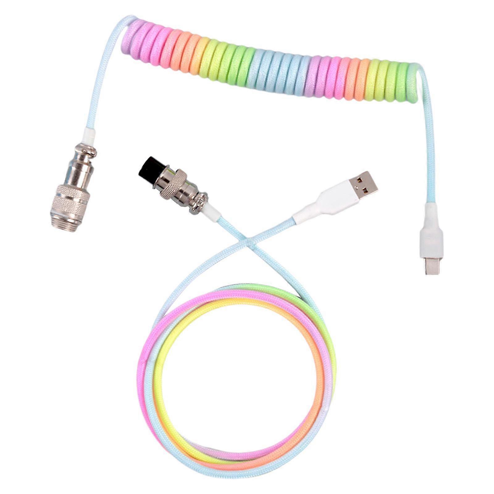 USB Cable Charging to USB Split Cable with Metal Connector for Mechanical