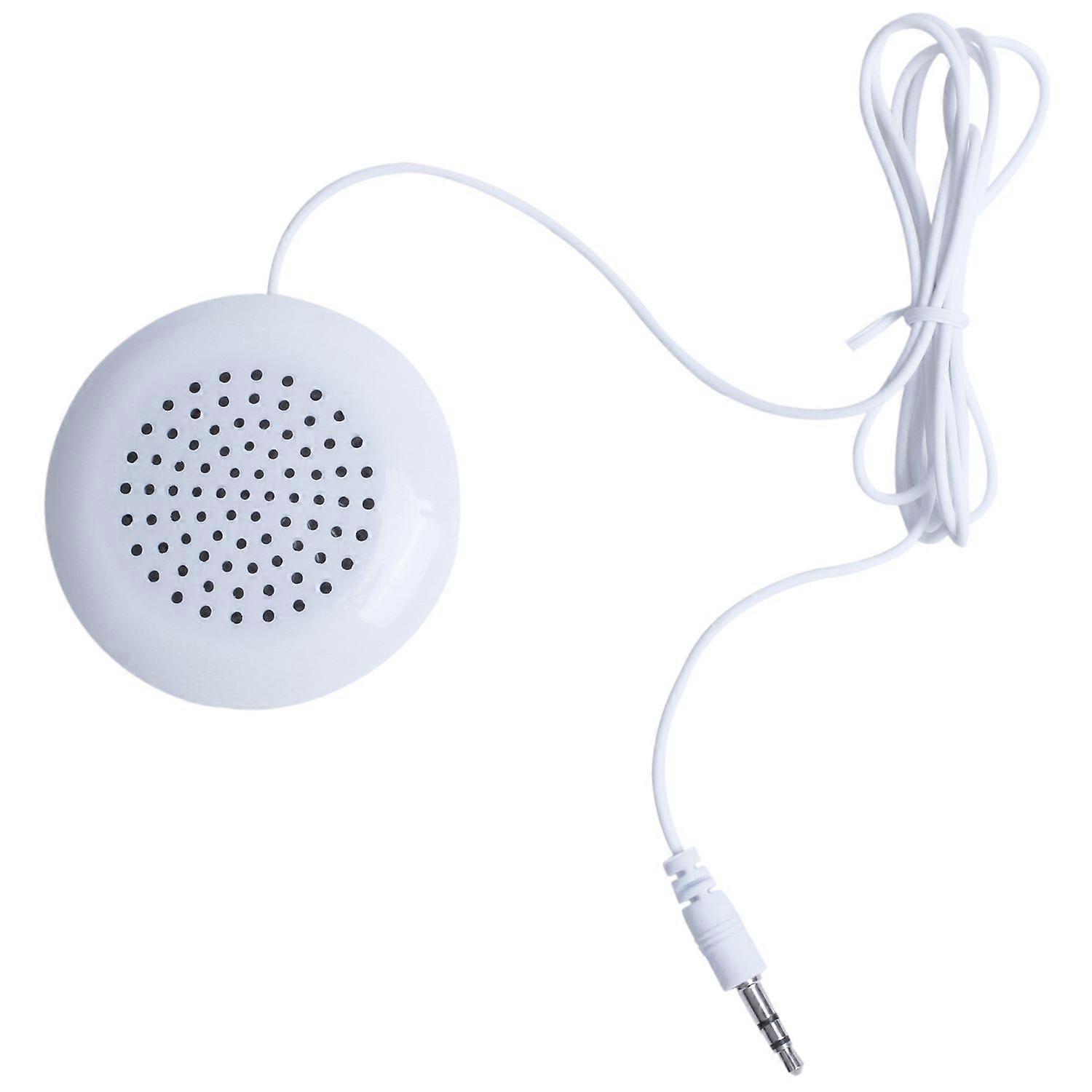 3.5mm Portable Mini Speaker Pad for MP3 MP4 CD Phone White