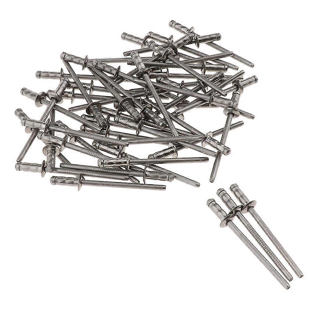 Stainless Steel Dome Head Pop Rivets, 50pcs, 4mm Diameter