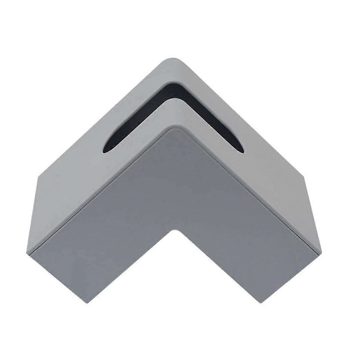 Double Sided Tissue Box, Exquisite Square Tissue Box Holder, Gray