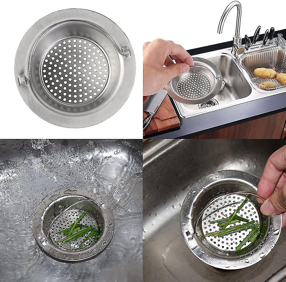 2pcs Stainless Steel Portable Kitchen Sink Strainers, Sink Strainer