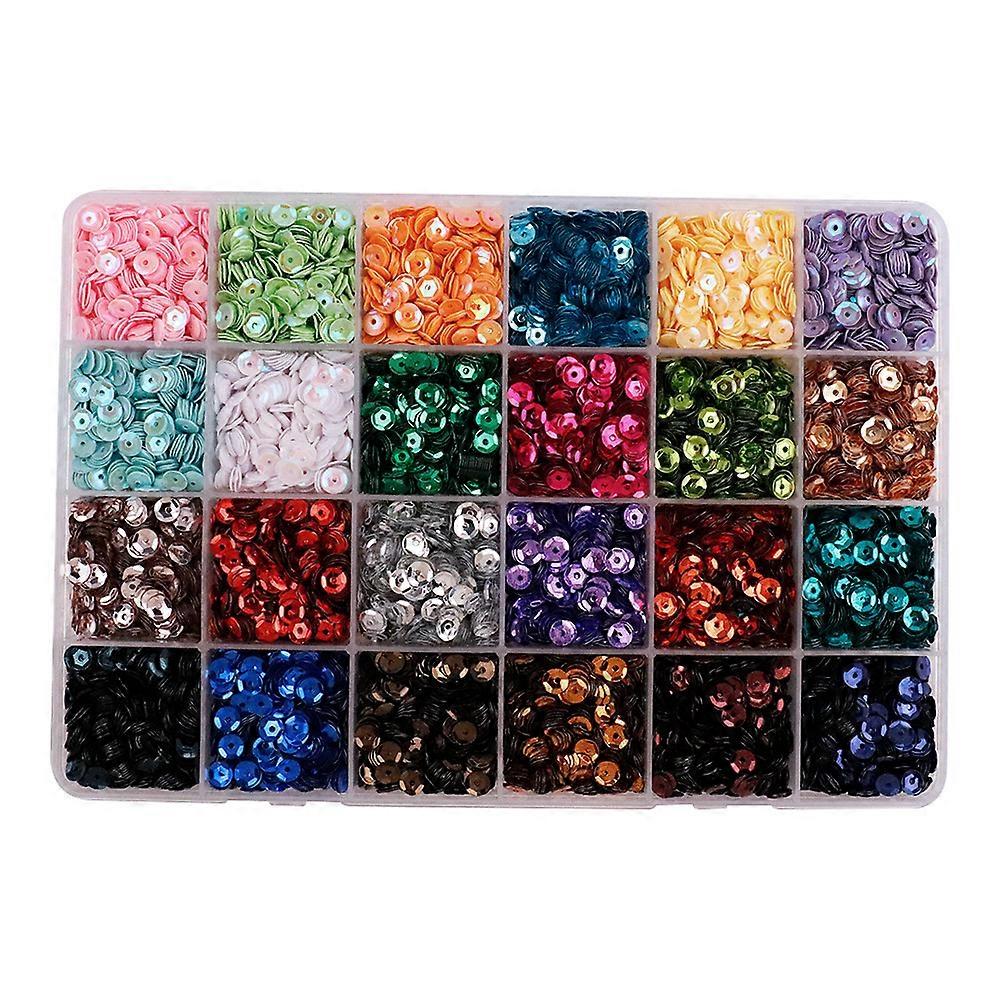 INF Glitter Sequin Set, 42 colours, 5 mm, 5 g per compartment