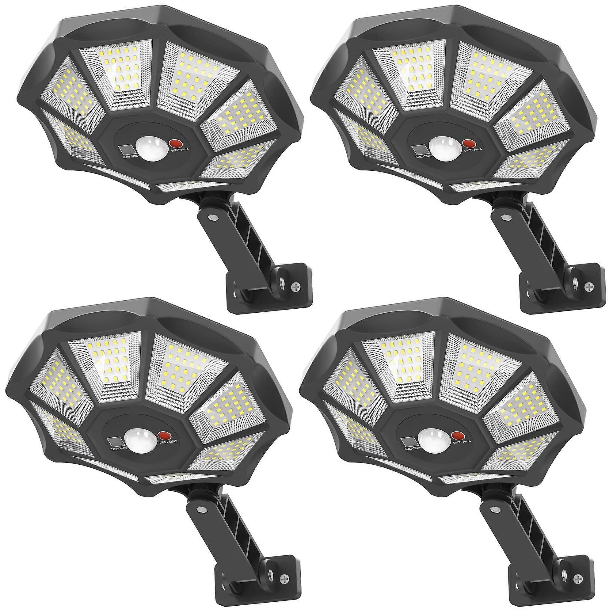 Güneş Işıkları Açık 168 LED 6500K Su Geçirmez IP66 Bahçe Sokak Işıkları 300W 4 Paket Havuz ve Alacakaranlık İçin