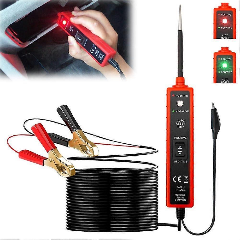 Car Electric Circuit Tester, 6-24v DC Automotive Electrical System Tester, Power Circuit Probe