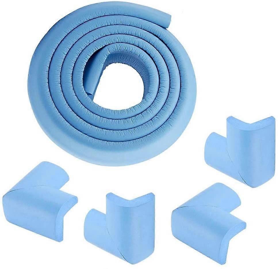 1 Piece 2m Long Protective Strip for Children's Table Corner Anti Collision Table Side Sky Blue
