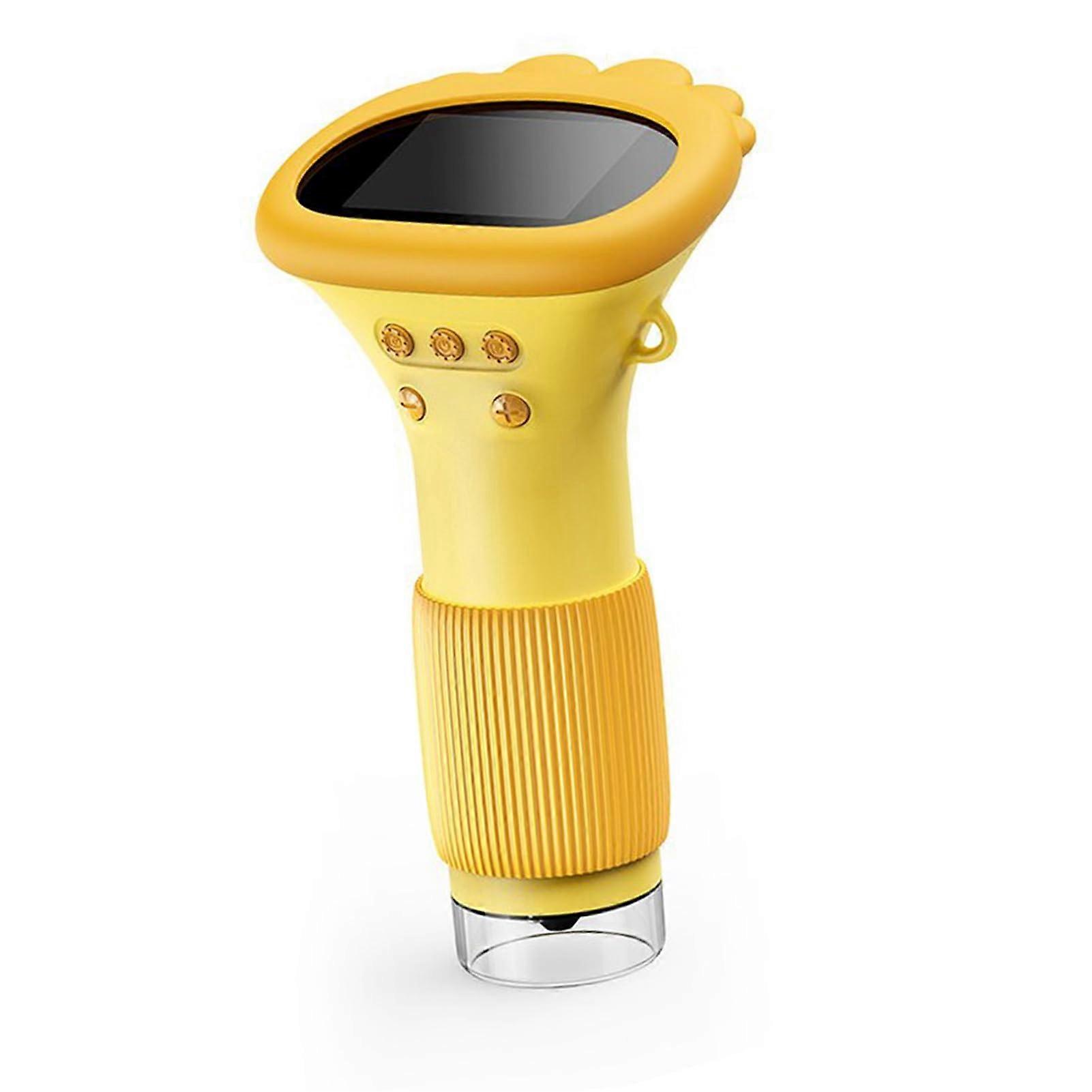 2 Inch Screen Handheld Microscope 2MP 100 to 1000x Zoom Real-time HD Imaging Microscope with 8 LEDs (Orange)