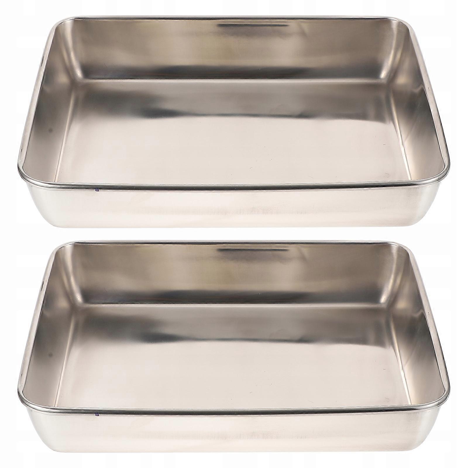 2 Pcs Stainless Steel Baking Sheet