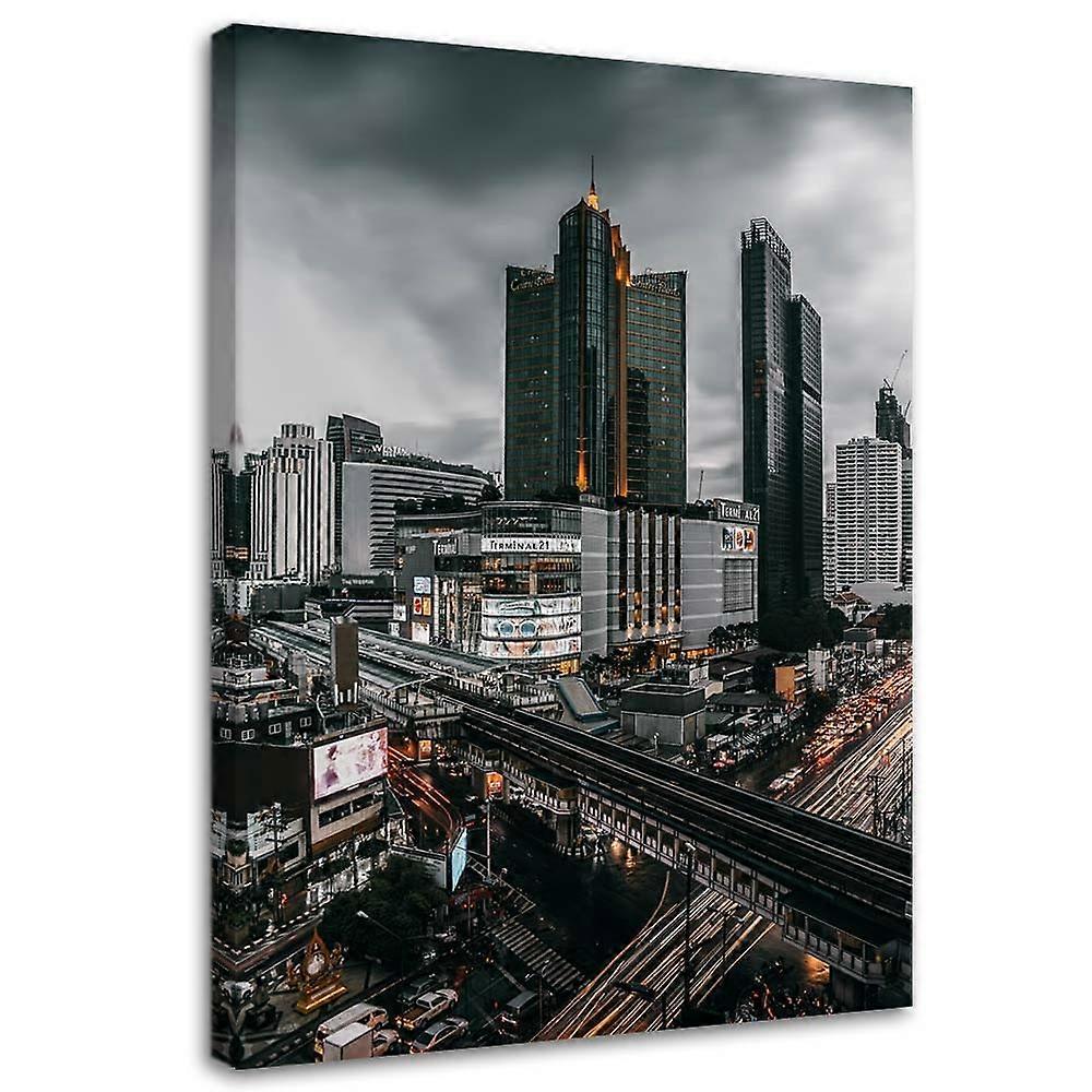 Lienzo, Nubes sobre la ciudad - 60x90