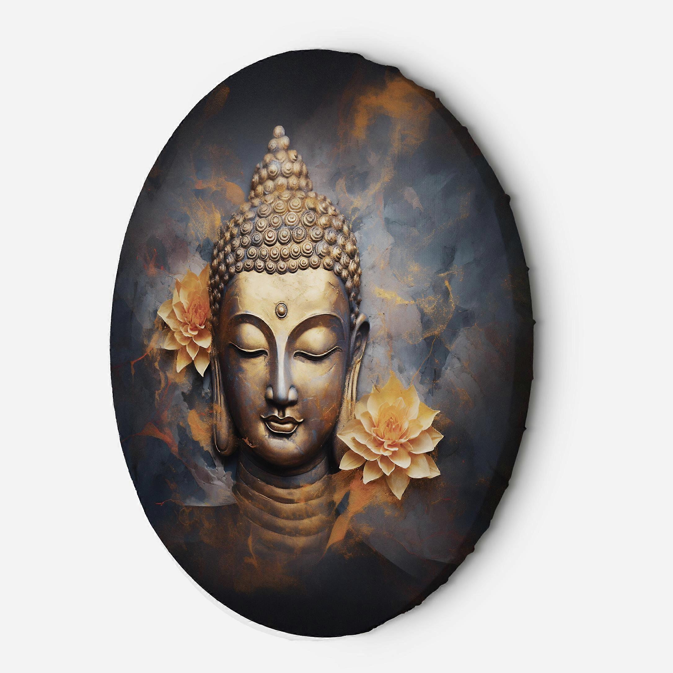 Imprimare pe pânză, Auriu buddha abstract - 80x80