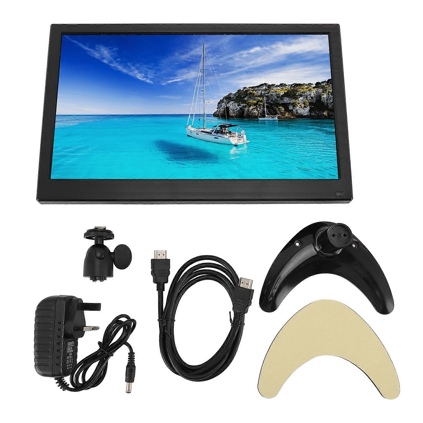 14 Inch HD External Display 1920x1080 with BNC AV VGA HD Multimedia Interface USB MIC AUX Built in Speaker for RasPi PC TV Game Security Camera