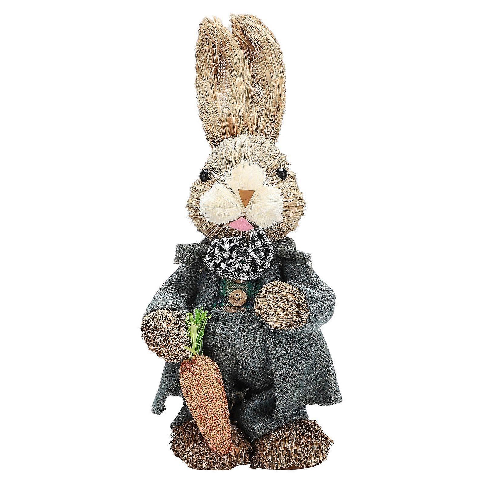 Easter Home Pastoral Rabbit Easter Simulation Rabbit Gray,Windbreaker Style
