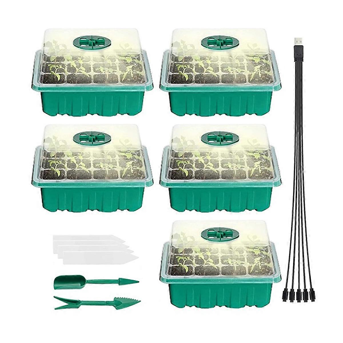 Thickened Seedling Pot with Light Seedling Box Light with Small Plant Ventilation Valve