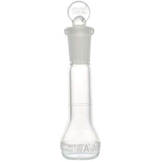 ColeParmer Elements Class A Volumetric Flask with Glass Stopper, 5 mL; 10/PK