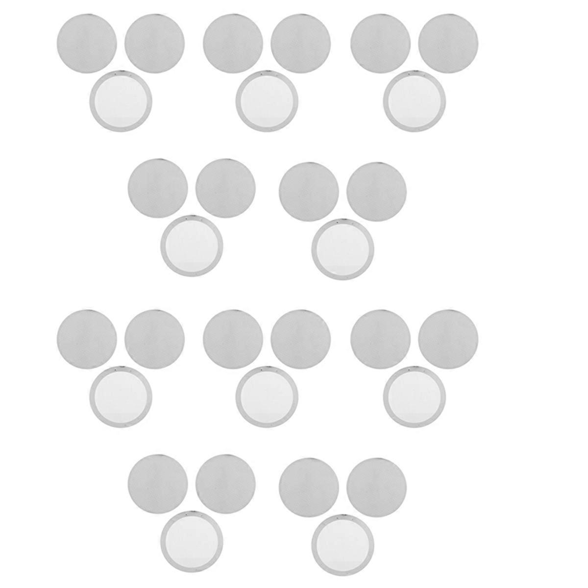 30 Pack Metal Reusable Coffee Filter Mesh for Coffee Maker Espresso Maker, Silver