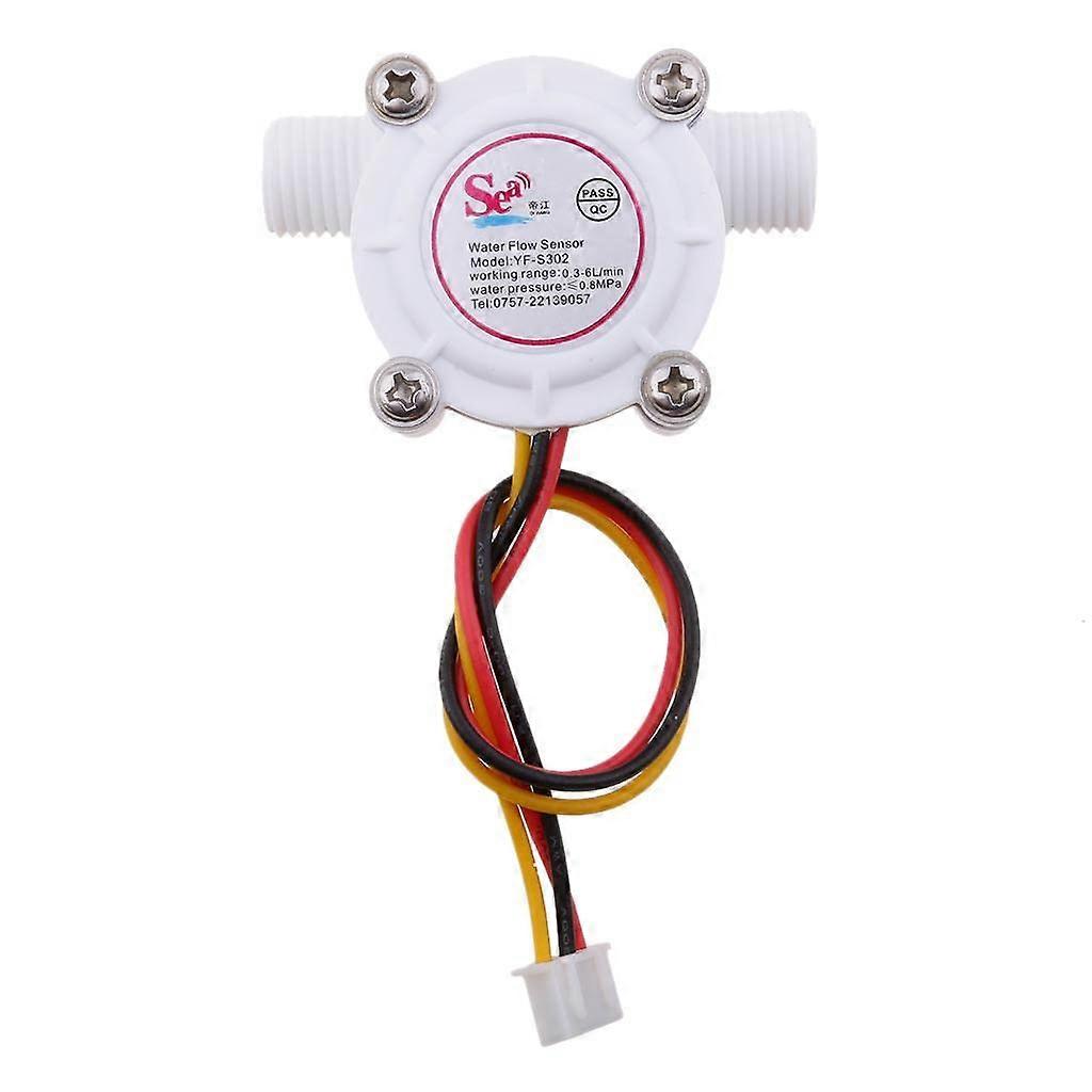 Water Flow Sensor 0.3-6L, Accurate Flow Meter for Water Control, Compatible with Various Systems, Durable Design