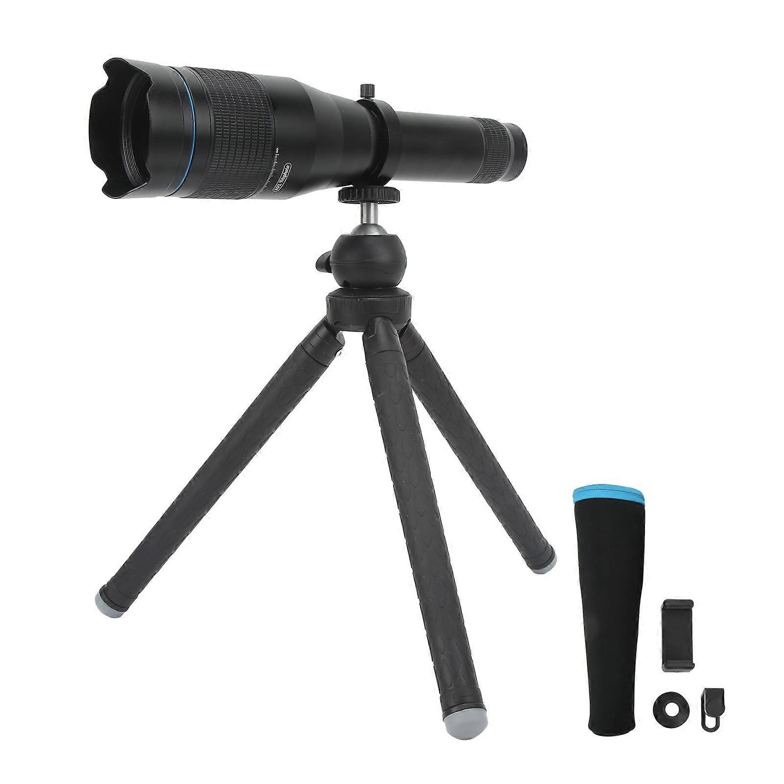 60x Telephoto Lens High Definition Large Aperture Objective Mobile Phone Telephoto Lens with Tripod