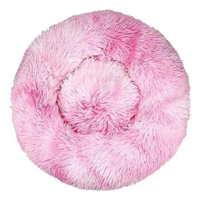 Cat Bed, Soft, Washable, Plush Cushion for Dogs Cats (Beige Tie-Dye, 80cm), Sunny