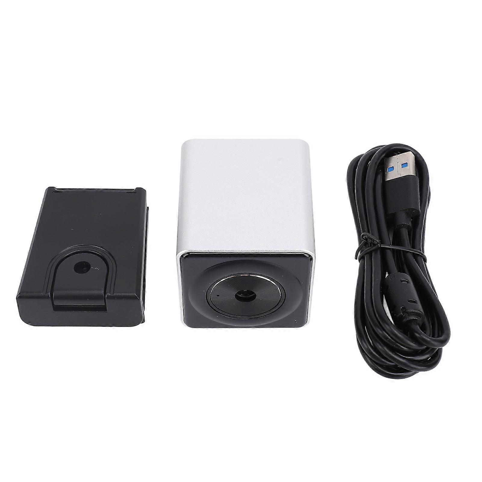 4K USB Center Webcam with Built-in Microphone, Plug & Play, Rotatable Design